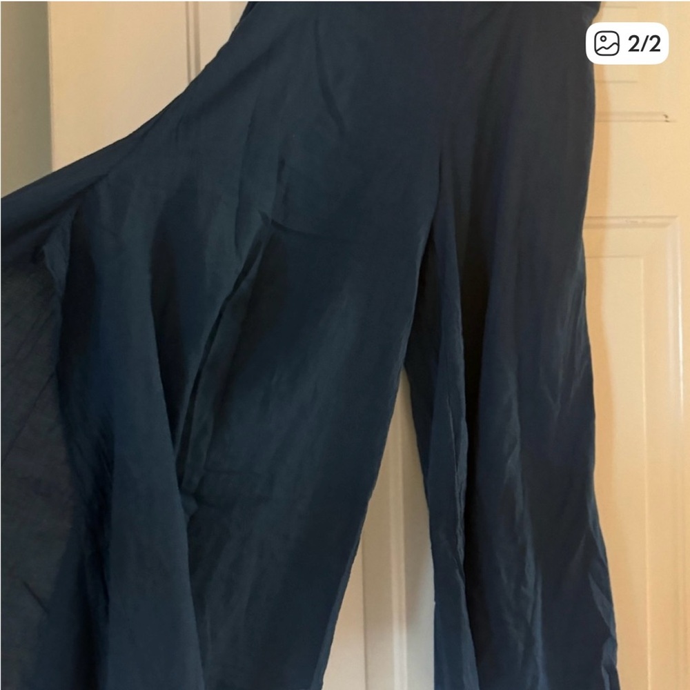Elegant Navy Wide-Leg Pants